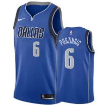 NBA Men Dallas Mavericks Blue #6 PORZINGIS Jersey High Quality Name and Number Print