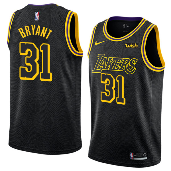NBA Men Los Angeles Lakers Black #31 BRYANT Round Neck Jersey High Quality Name and Number Print