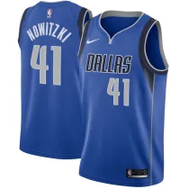 NBA Men Dallas Mavericks Blue #41 NOWITZKI Jersey High Quality Name and Number Print