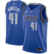 NBA Men Dallas Mavericks Blue #41 NOWITZKI Jersey High Quality Name and Number Print