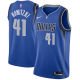 NBA Men Dallas Mavericks Blue #41 NOWITZKI Jersey High Quality Name and Number Print