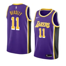 NBA Men Los Angeles Lakers Retro Purple #11 BEASLEY Round Neck Jersey High Quality Name and Number Print
