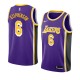 NBA Men Los Angeles Lakers Retro Purple #6 STEPHENSON Round Neck Jersey High Quality Name and Number Print