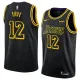 NBA Men Los Angeles Lakers Black #12 FRYE Round Neck Jersey High Quality Name and Number Print