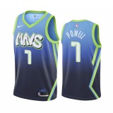 NBA Men Dallas Mavericks Gradient Blue #7 POWELL Jersey High Quality Name and Number Print
