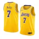 NBA Men Los Angeles Lakers Retro Yellow Round Neck #7 McGEE Jersey High Quality Name and Number Print