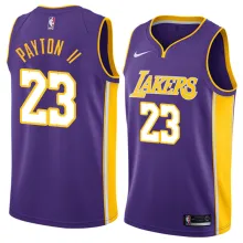 NBA Men Los Angeles Lakers Purple #23 PAYTON V-neck Jersey High Quality Name and Number Print