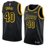 NBA Men Los Angeles Lakers Black #40 ZUBAC Round Neck Jersey High Quality Name and Number Print