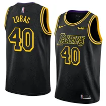 NBA Men Los Angeles Lakers Black #40 ZUBAC Round Neck Jersey High Quality Name and Number Print