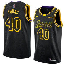 NBA Men Los Angeles Lakers Black #40 ZUBAC Round Neck Jersey High Quality Name and Number Print