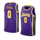 NBA Men Los Angeles Lakers Retro Purple #0 KUZMA Round Neck Jersey High Quality Name and Number Print