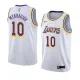 NBA Men Los Angeles Lakers #10 MYKHAILIUK Retro White Round Neck Jersey High Quality Name and Number Print