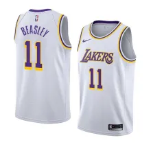 NBA Men Los Angeles Lakers #11 BEASLEY Retro White Round Neck Jersey High Quality Name and Number Print