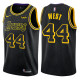 NBA Men Los Angeles Lakers Black #44 WEST Round Neck Jersey High Quality Name and Number Print