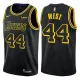 NBA Men Los Angeles Lakers Black #44 WEST Round Neck Jersey High Quality Name and Number Print