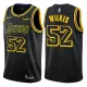 NBA Men Los Angeles Lakers Black #52 WILKES Round Neck Jersey High Quality Name and Number Print