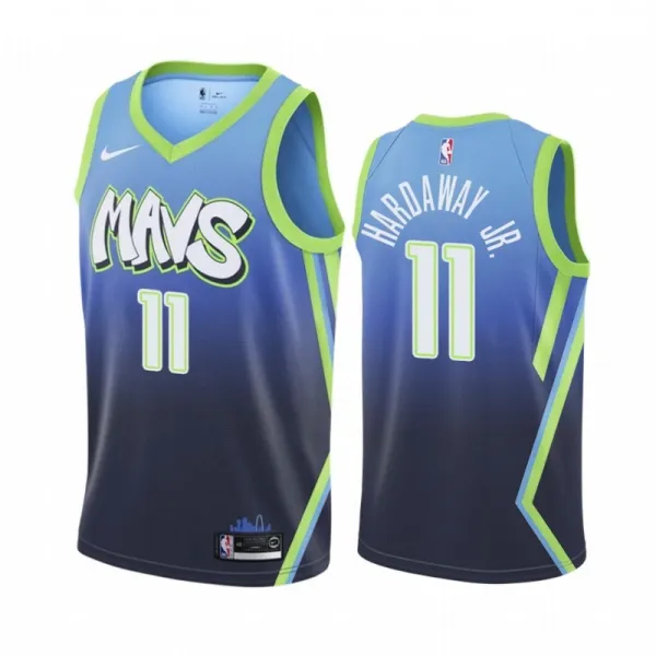 NBA Men Dallas Mavericks Gradient Blue #11 HARDAWAY JR. Jersey High Quality Name and Number Print