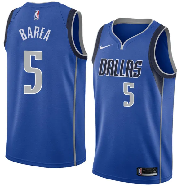 NBA Men Dallas Mavericks Blue #5 BAREA Jersey High Quality Name and Number Print