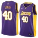 NBA Men Los Angeles Lakers Purple #40 ZUBAC V-neck Jersey High Quality Name and Number Print