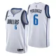 NBA Men Dallas Mavericks White #6 PORZINGIS Jersey High Quality Name and Number Print