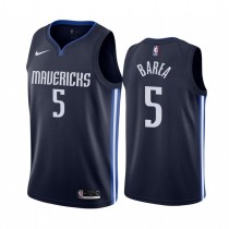 NBA Men Dallas Mavericks Dark Blue #5 BAREA Jersey High Quality Name and Number Print