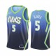 NBA Men Dallas Mavericks Gradient Blue #5 BAREA Jersey High Quality Name and Number Print