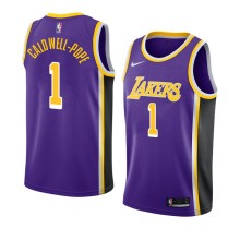 NBA Men Los Angeles Lakers Retro Purple #1 CALD WELL-POPE Round Neck Jersey High Quality Name and Number Print