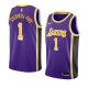 NBA Men Los Angeles Lakers Retro Purple #1 CALD WELL-POPE Round Neck Jersey High Quality Name and Number Print