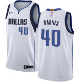 NBA Men Dallas Mavericks White #40 BARNES Jersey High Quality Name and Number Print