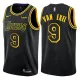 NBA Men Los Angeles Lakers Black #9 VAN EXEL Round Neck Jersey High Quality Name and Number Print