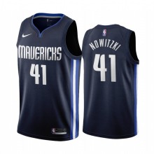 NBA Men Dallas Mavericks Dark Blue #41 NOWITZKI Jersey High Quality Name and Number Print