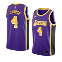 NBA Men Los Angeles Lakers Retro Purple #4 CARUSO Round Neck Jersey High Quality Name and Number Print