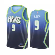 NBA Men Dallas Mavericks Gradient Blue #9 ROBY Jersey High Quality Name and Number Print