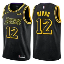 NBA Men Los Angeles Lakers Black #12 DIVAC Round Neck Jersey High Quality Name and Number Print