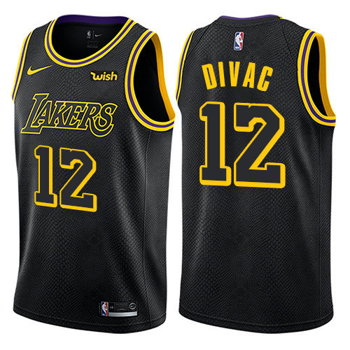 NBA Men Los Angeles Lakers Black #12 DIVAC Round Neck Jersey High Quality Name and Number Print