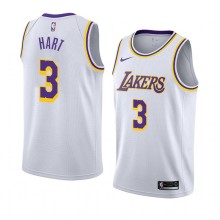 NBA Men Los Angeles Lakers #3 HART Retro White Round Neck Jersey High Quality Name and Number Print