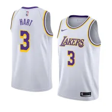 NBA Men Los Angeles Lakers #3 HART Retro White Round Neck Jersey High Quality Name and Number Print