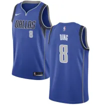 NBA Men Dallas Mavericks Blue #8 DING Jersey High Quality Name and Number Print