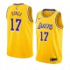 NBA Men Los Angeles Lakers Retro Yellow Round Neck #17 BONGA Jersey High Quality Name and Number Print