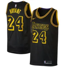 NBA Men Los Angeles Lakers Black #24 BRYANT Round Neck Jersey High Quality Name and Number Print