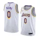NBA Men Los Angeles Lakers #0 KUZMA Retro White Round Neck Jersey High Quality Name and Number Print