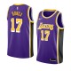 NBA Men Los Angeles Lakers Retro Purple #17 BONGA Round Neck Jersey High Quality Name and Number Print