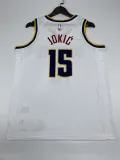NBA Men Denver Nuggets White #15 JOKIC Jersey High Quality Name and Number Print