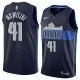 NBA Men Dallas Mavericks Dark Blue with Snow Mountain #41 NOWITZKI Jersey High Quality Name and Number Print