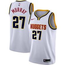 NBA Men Denver Nuggets White #27 MURRAY Jersey High Quality Name and Number Print