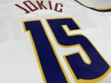 NBA Men Denver Nuggets White #15 JOKIC Jersey High Quality Name and Number Print