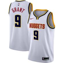NBA Men Denver Nuggets White #9 GRANT Jersey High Quality Name and Number Print