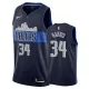 NBA Men Dallas Mavericks Dark Blue with Snow Mountain #34 HARRIS Jersey High Quality Name and Number Print