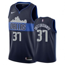NBA Men Dallas Mavericks Dark Blue with Snow Mountain #37 ANTETOKOUNMPO Jersey High Quality Name and Number Print