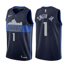 NBA Men Dallas Mavericks Dark Blue with Snow Mountain #1 SMITH JR. Jersey High Quality Name and Number Print